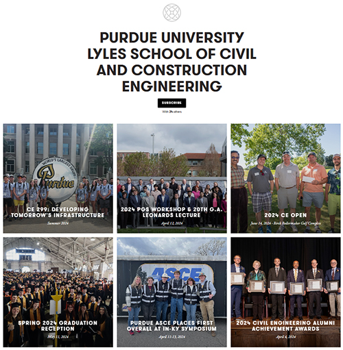 Connect with the Lyles School of Civil Engineering on social media thumbs UP