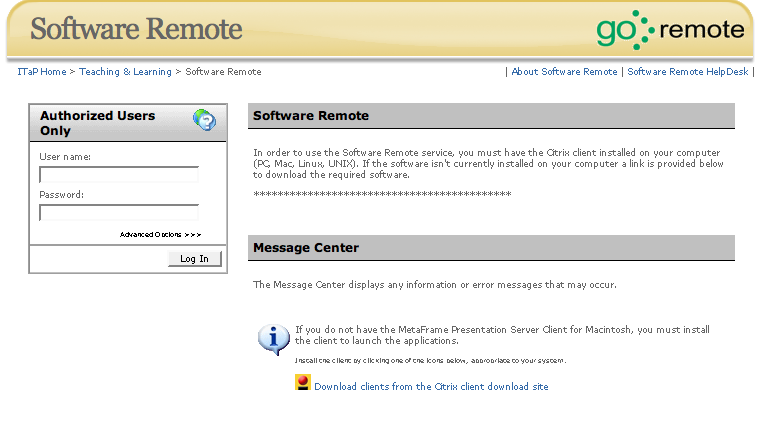 Go Remote Software Purdue University