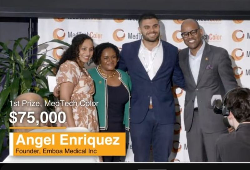 Dr. Ángel Enríquez Wins $75,000 at MedTech Color Pitch Competition for Innovative Stroke Treatment Device