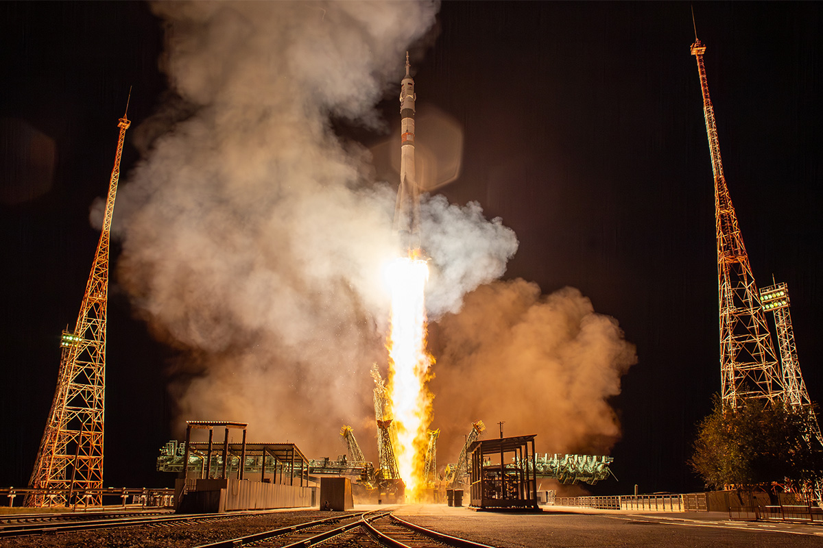 Soyuz rocket launching