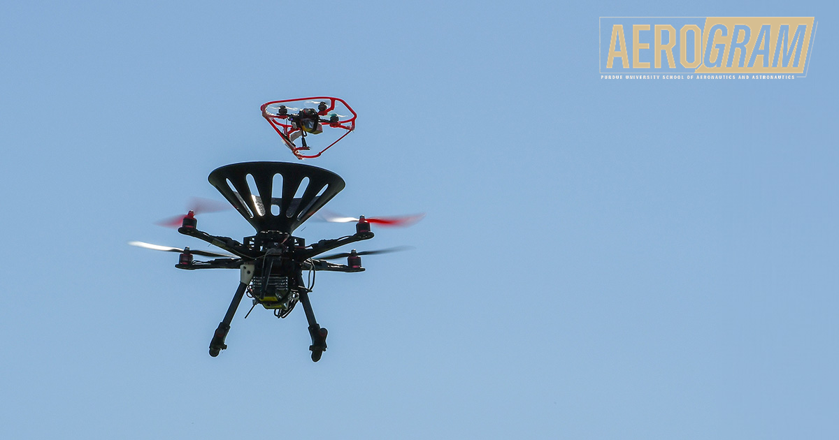 Two drones docking