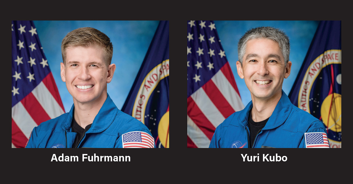 Portraits of two astronauts