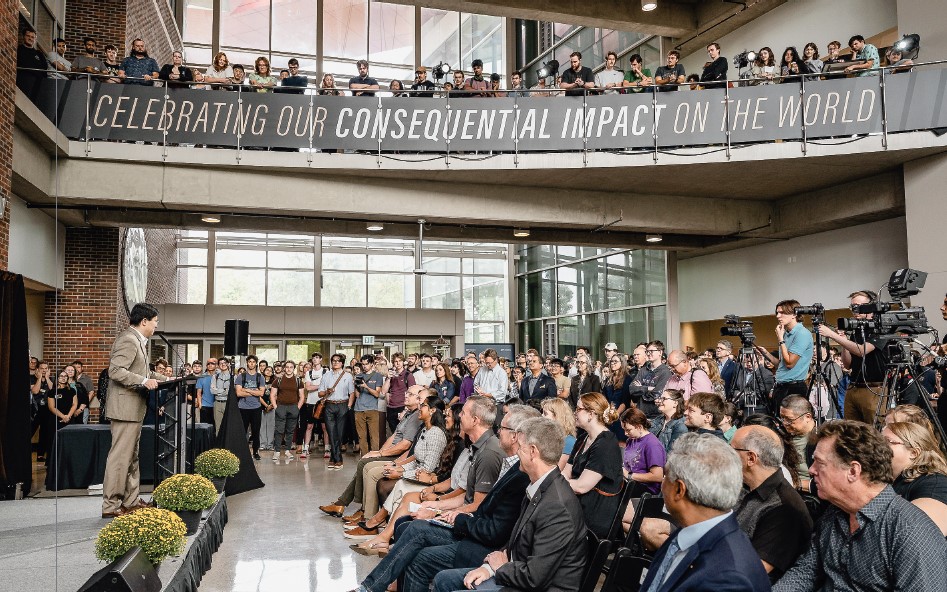 President Mung Chiang Speaking about Purdue One