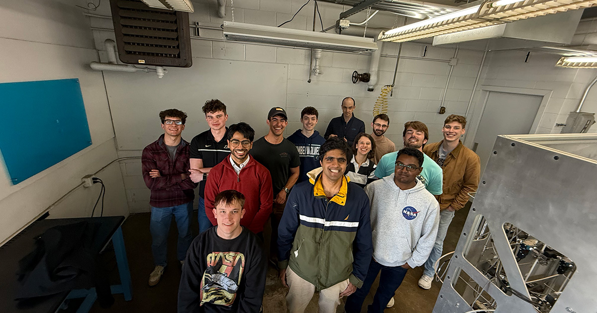 A group of students in an academic lab