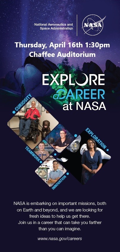 NASA is embarking on important missions, both on Earth and beyond, and we are looking for fresh ideas to help us get there. Join us in a career that can take you farther than you can imagine.