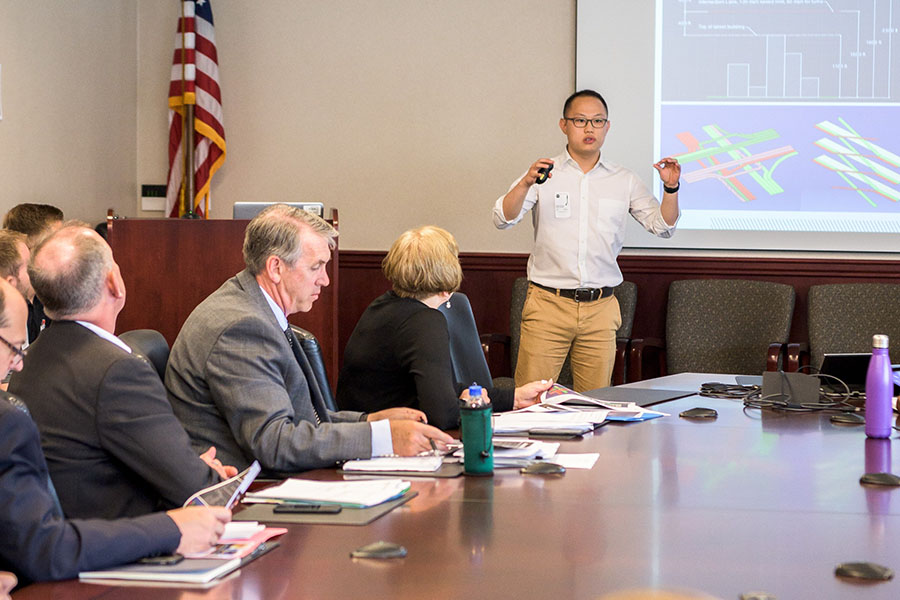 As team lead, Roh gave a 10-minute presentation to a group of NASA experts, among others.