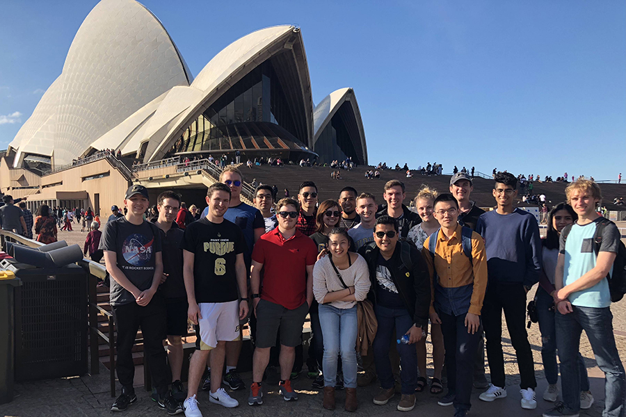 Maymester students at the Opera House