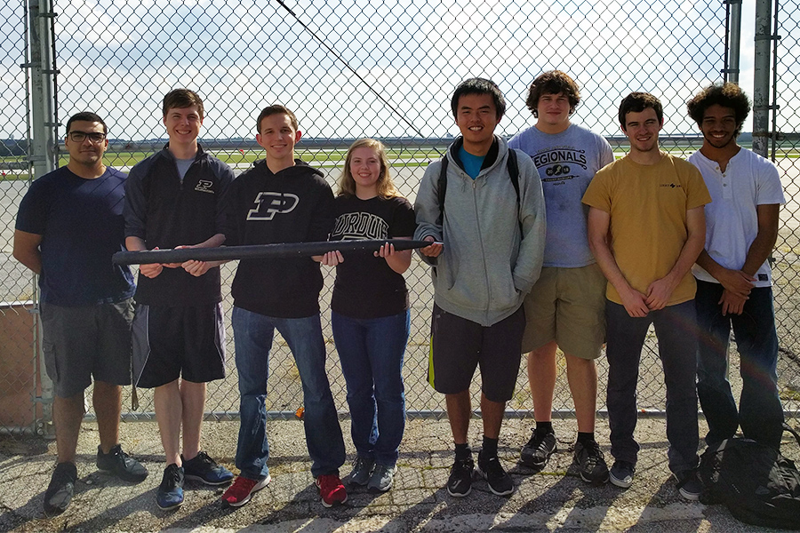 Members of the Purdue Space Program Student Launch team, which was selected to compete in the 2019 NASA Student Launch competition.