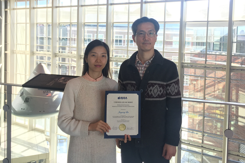 Jooyoung Lee, a PhD student in Prof. Inseok Hwang’s research group, has received a “Best Student Paper” award