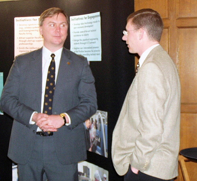 Farris with James Gregory and December 2002 Senior Sendoff