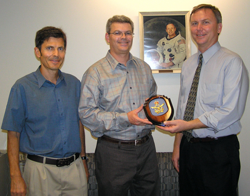 2007 OAE Honoree Steven C. Drury with Professors Lyrintzis and Farris