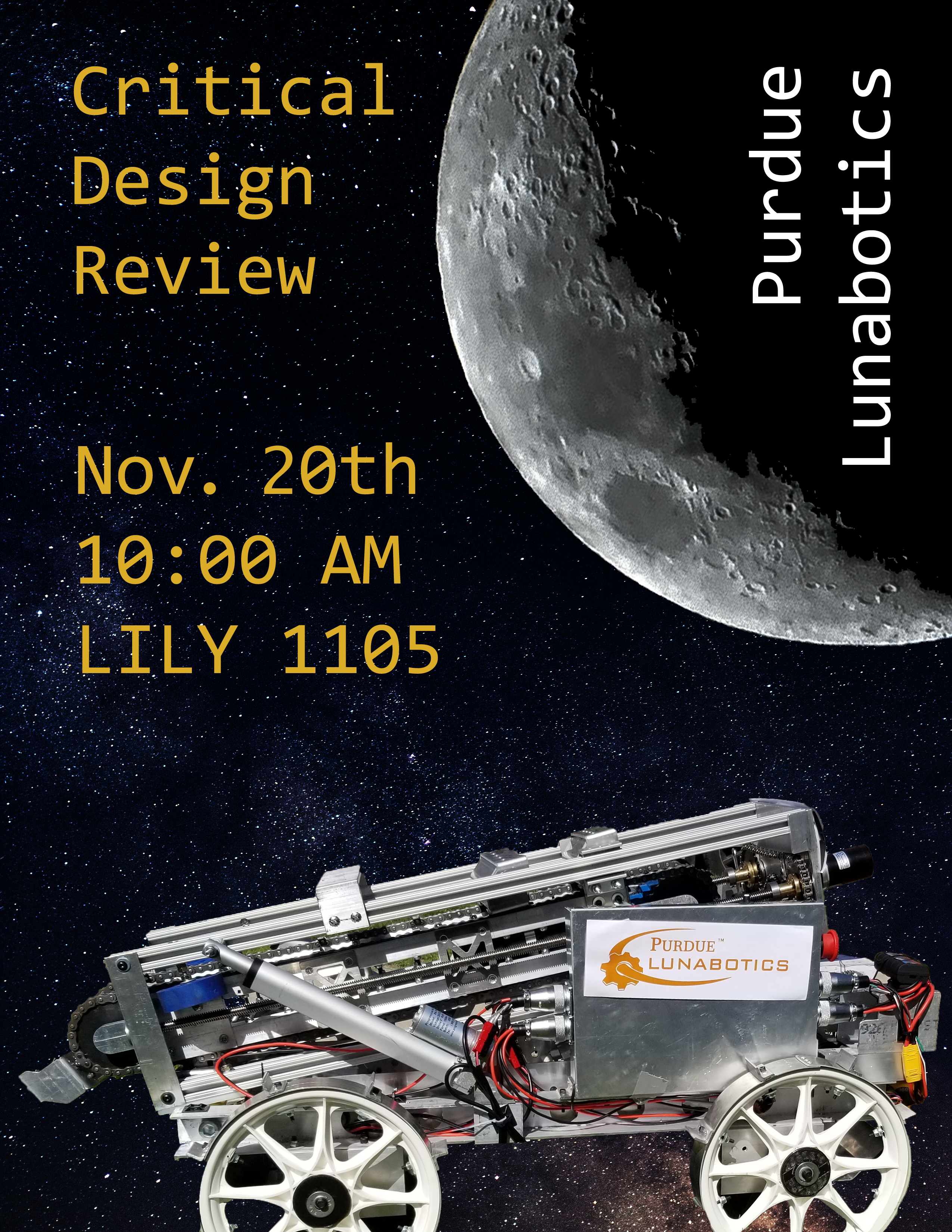 NASA Lunabotics Competition: Critical Design Review Event - 1120 - AAE  Flight Plan Newsletter - Purdue University