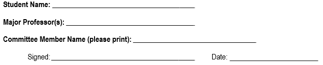 Ph.D. dissertation and defense rubric form.