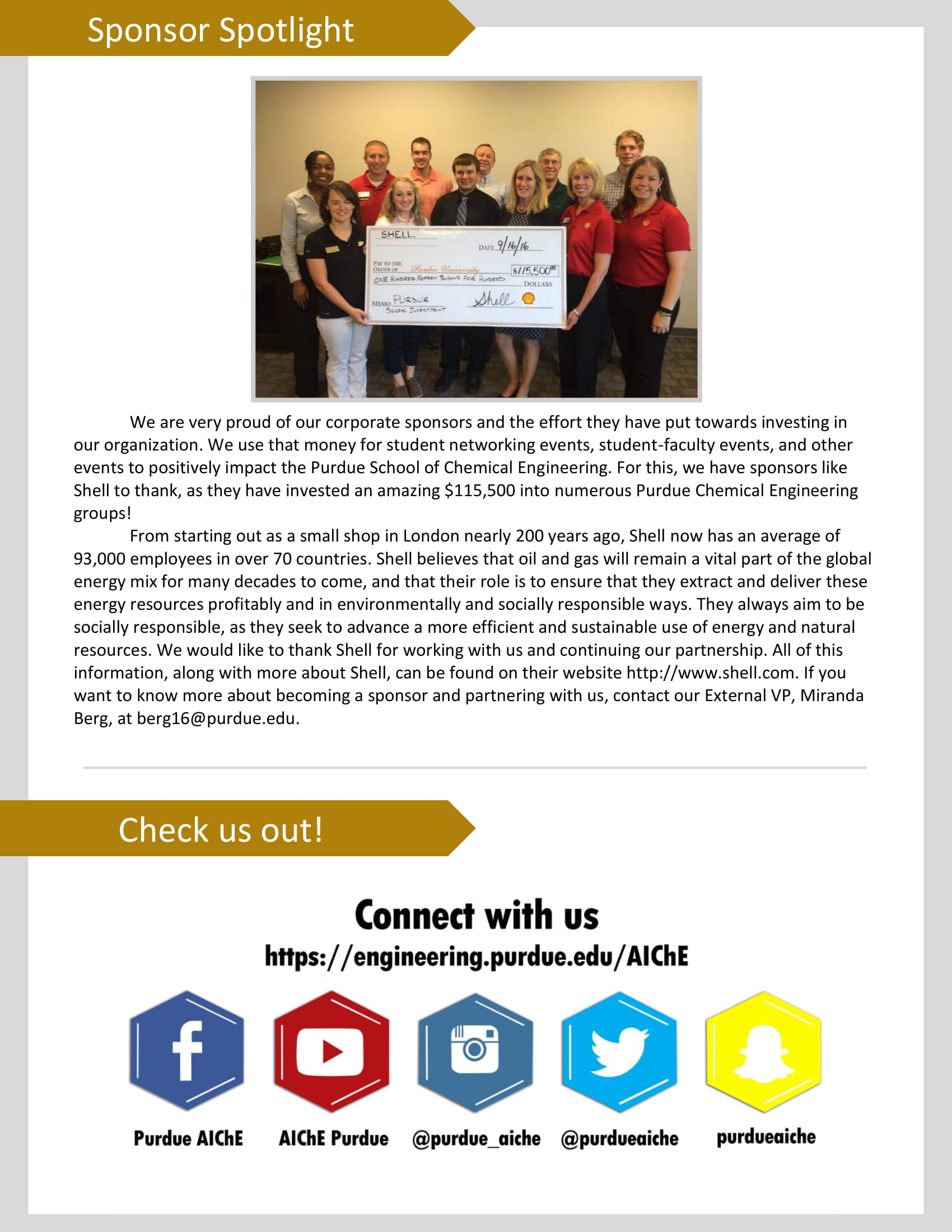 Newsletter Purdue Aiche