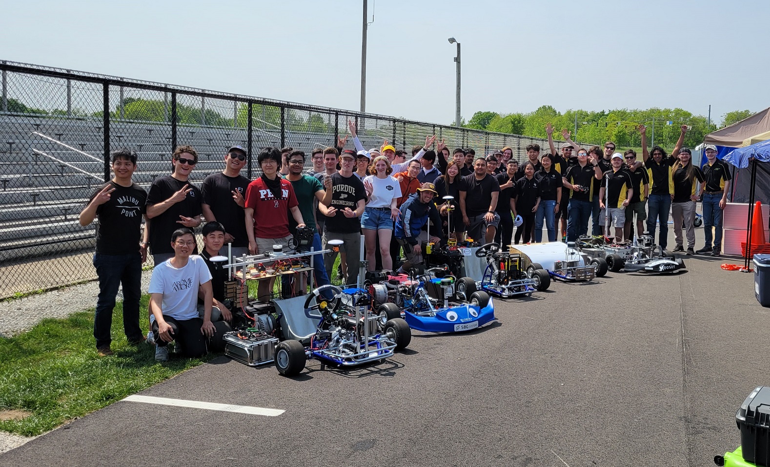 Autonomous Karting Series team picture.