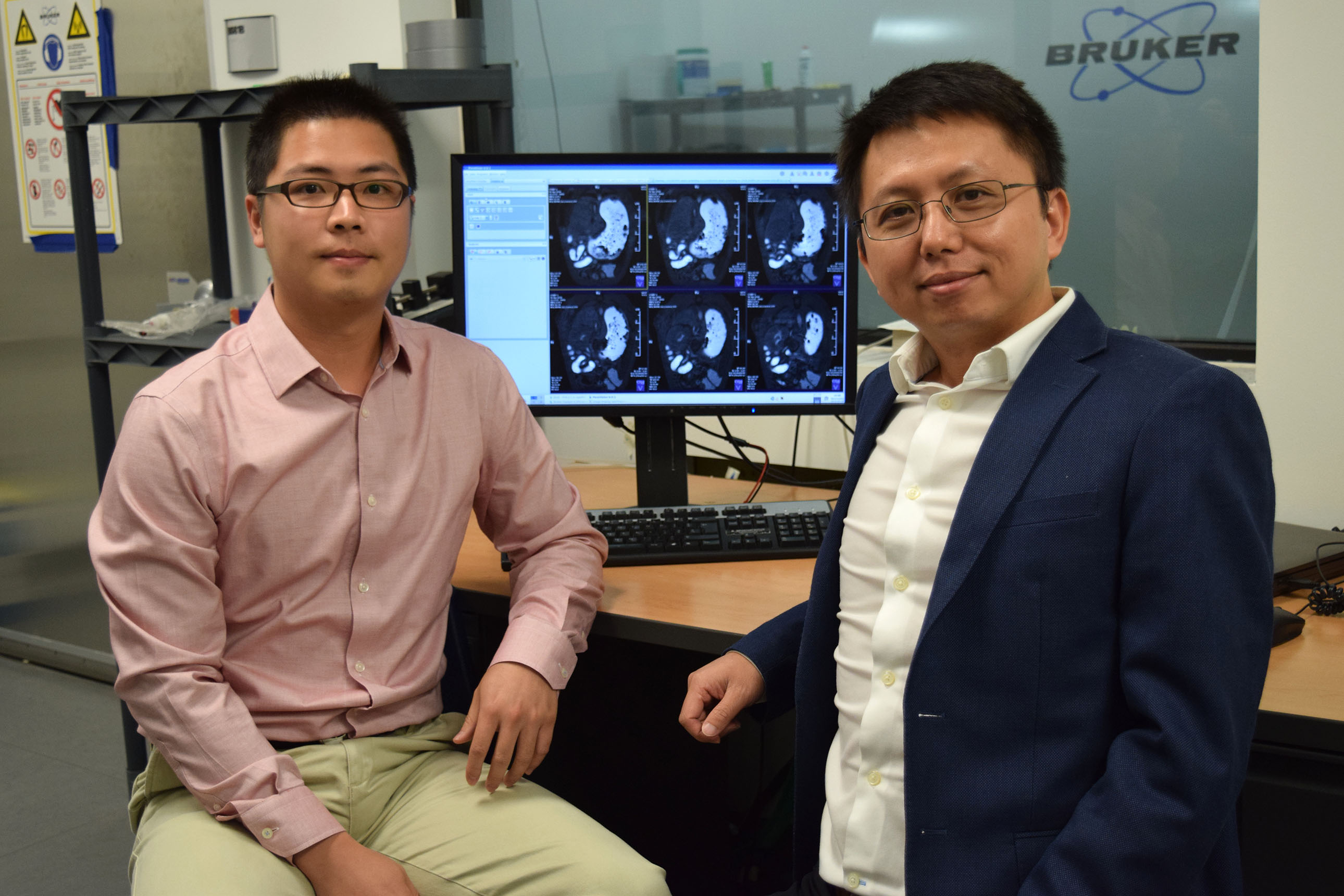 Purdue University researchers Kun-Han Lu (left) and Zhongming Liu (right) are providing real-time assessment of stomach function to inform better therapies.