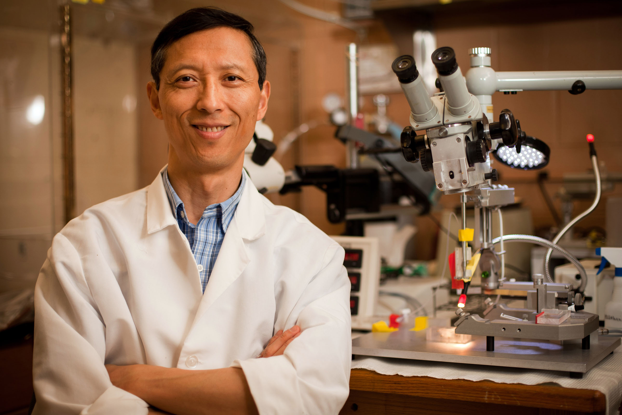 Riyi Shi, Purdue professor of neuroscience and biomedical engineering in the Department of Basic Medical Sciences, College of Veterinary Medicine and Weldon School of Biomedical Engineering
