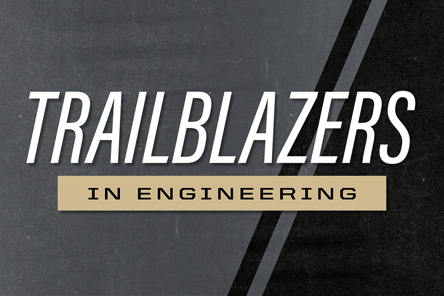Graphic with words "Trailblazers in Engineering"