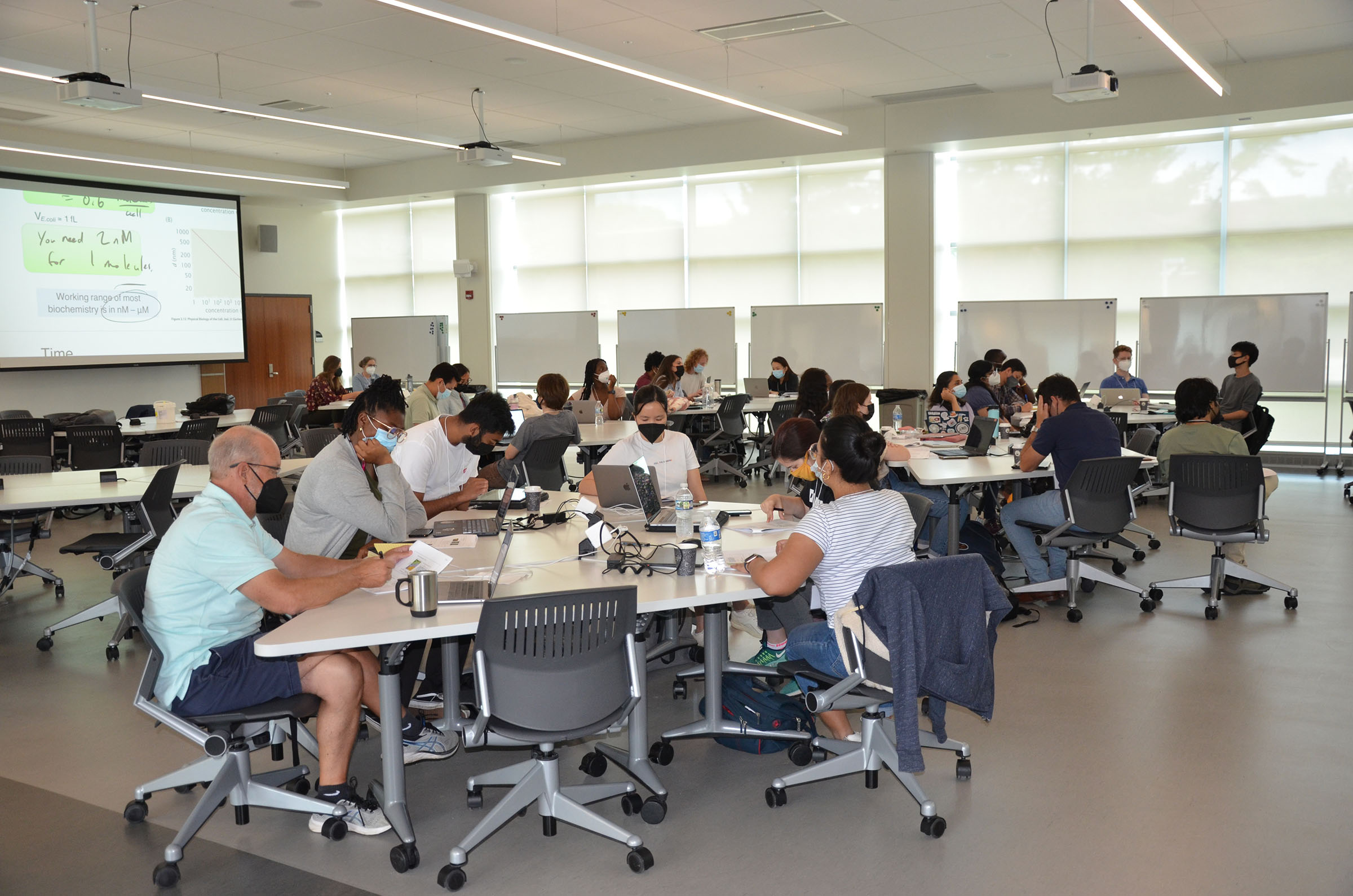 Participants worked collaboratively applying modeling and simulations to biological data