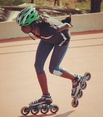 Ramya Deekshitha Karthikeyan rollerblading