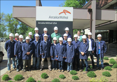 Group photo at ArcelorMittal