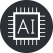 microchip with the letters AI Icon