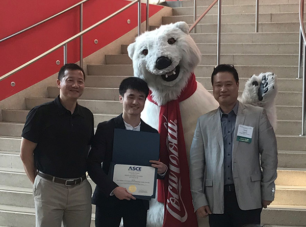 Hubo Cai, Xin Xu receive 3rd place for paper at ASCE Conference on Computing in Civil Engineering