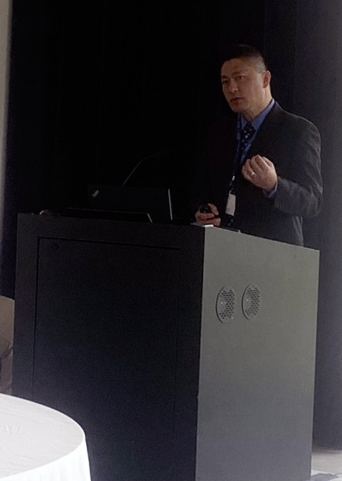 George Zhou presenting at AAEES competition