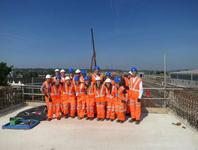 Students visit Reading Station construction site