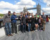 Students visit the Tower Bridge in London