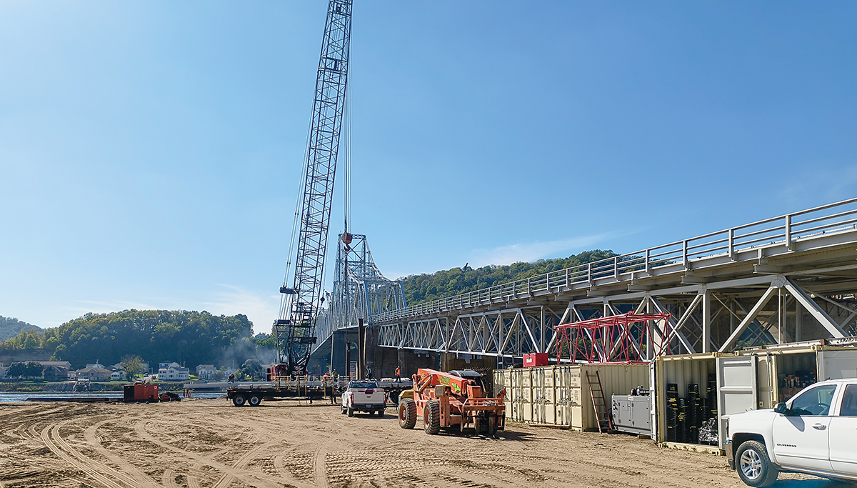 bridge demolition site
