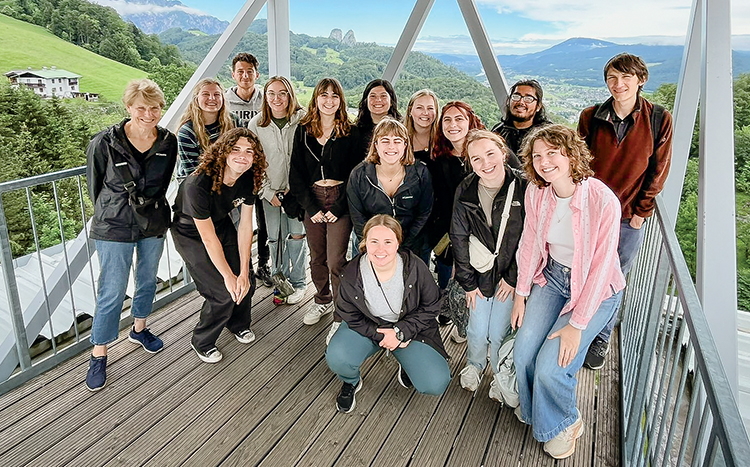 Students traveled to Salzburg, Austria where they toured its salt mine.