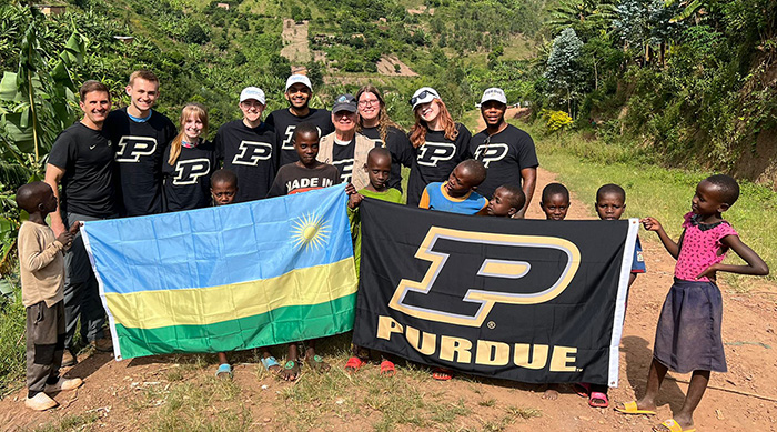 Throughout much of her time at Purdue, Lauren Sparber was part of the university's Engineers Without Borders chapter where they worked on a water distribution center in Rwanda.