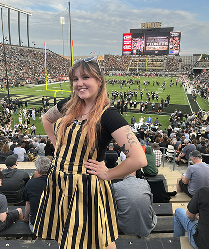 A lifelong Boilermaker fan, Mimi said she always wanted to attend Purdue.