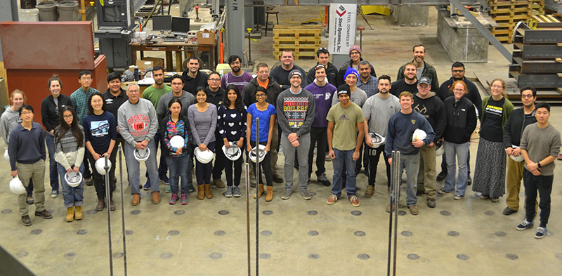 Faculty, staff, and students at the Bowen Laboratory