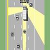 Blind zones for truck drivers.