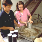 CE undergraduate students working in Materials lab.