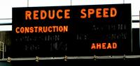 Early style of variable message sign (VMS) still in use on the New Jersey Turnpike will be replaced by new LED VMS signs.