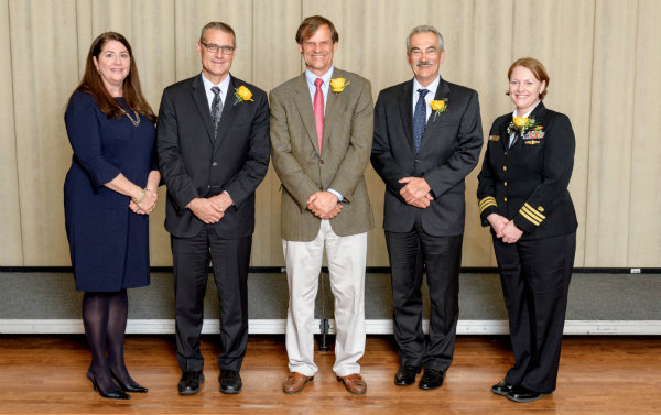 2017 CEAAA recipients: (from left) Erin Flanigan, Bryn Fosburgh, William Lyles IV, Al Dausman, and Constance Solina