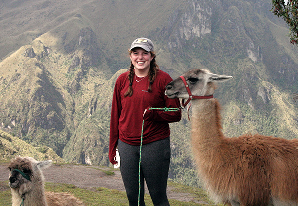 Kyra studied abroad in Ecuador. Purdue's study abroad opportunities were a major factor in her decision to enroll.