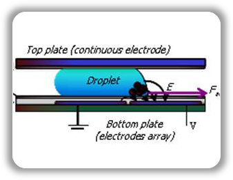  Electrical Actuation of Droplets for Microelectronics Cooling project figure