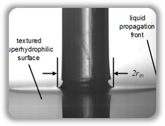 A Wettability Metric for Characterization of Capillary Flow on Textured
Superhydrophilic Surfaces project figure