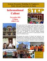 Flyer for Spain Study Abroad callout