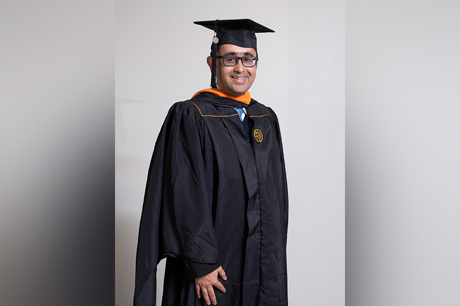 online master's program graduate Nikhil Krishna Gopalakrishna