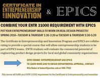 ENTR 31000 and EPICS Program SPring 16 Flyer