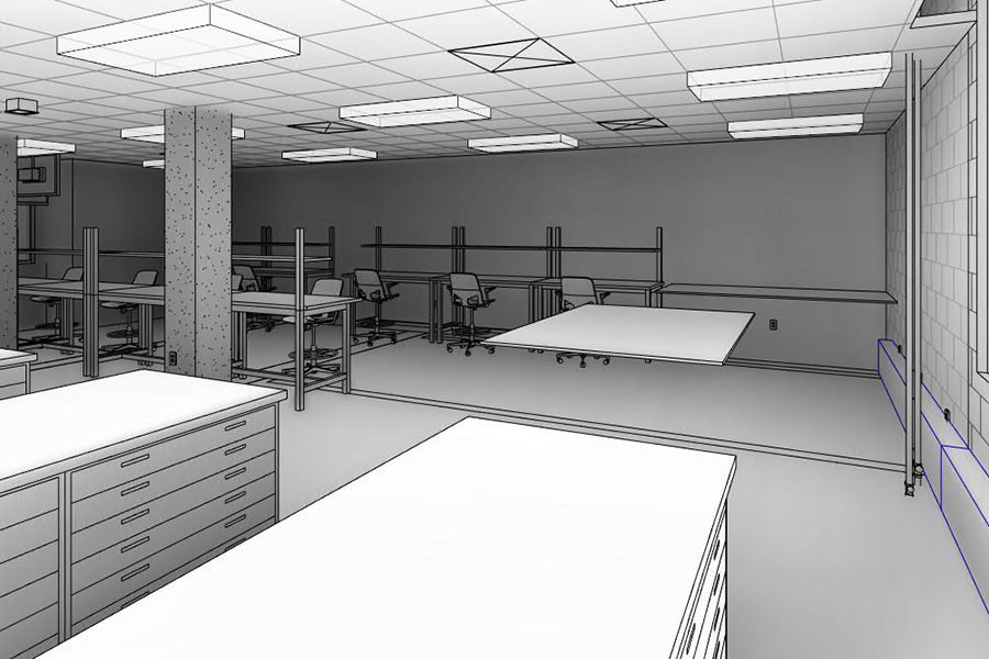 rendering of new equipment shop