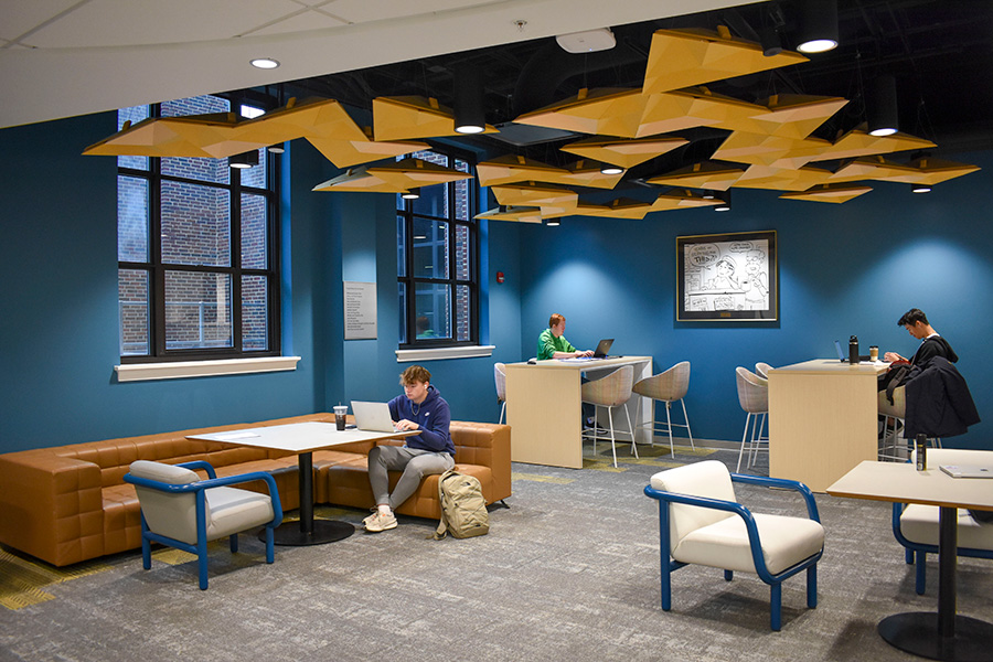 rendering of a student lounge