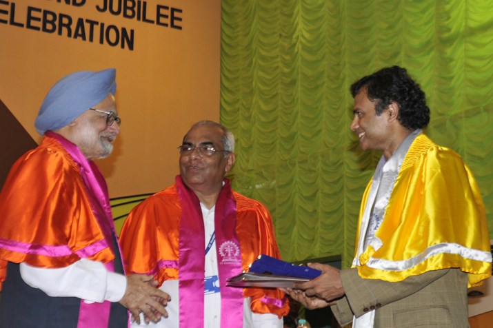 Professor Roy receiving award