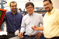 Team members, L to R: PhD student Rahim Rahimi, Professor Babak Ziaie, and PhD student Manuel Ochoa