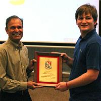 Professor Ragu Balakrishnan and HKN President Sutton Hathorn